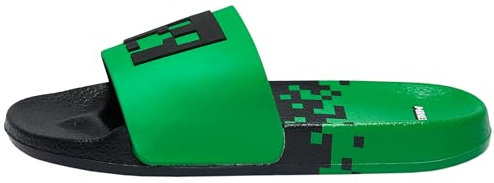 Minecraft Schuhe | Creeper Schwimmschuhe Kinder | Sommer Badeschuhe Jungen | Spielen Sandalen Kinder | Grün 36