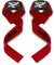 BEAST RAGE Zughilfen für Krafttraining (Fitness Straps) Kreuzheben Gurte Frauen Männer (Gepolstert) Gewichthebergurte Baumwolle Handgelenkstütze Griffe Hantel Bar (Lifting Straps) (Rotes Gel)