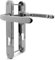 TSS Polished Chrome UPVC Door Handle Pair Set, Sprung, 92mm PZ (Centres), Lever Lever, 203mm Screw to Screw (Screw centres), Backplate 232mm x 32mm - Replacement PVC Door Handle in Polished Chrome