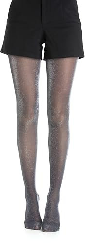 Gi&Gi, Glitzerstrumpfhosen, 40 Denari, Damenstrumpfhosen mit einem besonders glänzenden Glitzereffekt, dunkelblau, Small-Medium