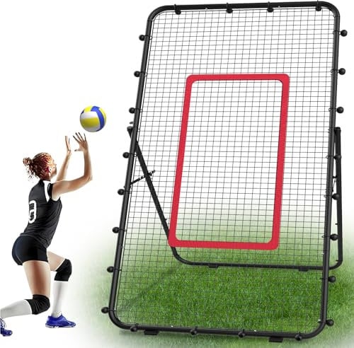 Verstellbares Volleyballnetz, 2,8 x 1,2 m, Volleyball-Trainingsgerät für Lacrosse, Baseball, Fußball, Tennis, Hinterhof, Volleyball, Rebounder, Schlagen, Servieren, Passen, Spike-Übung