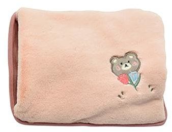 Borsa Acqua Calda Elettrica in Peluche, 500W, Scaldino Elettrico Portatile per Mani e Piedi, Vari Colori (Rosa)