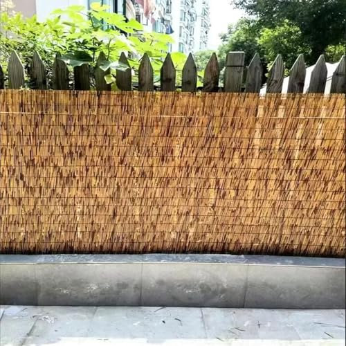 Generisch Schilfrohrmatte Balkon Sichtschutz Bambus Matten Bambuszaun 30cm bis 180cm hoch Schilfmatte Sichtschutzzaun Weidezaun Rollzaun Schilf Balkon Sichtschutzmatte mit Kabelbindern