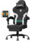 HapGIFT Gaming Chair, Gaming Chairs for Adults with Footrest and Massage Lumbar Support, Ergonomic Swivel Computer Chair, Reclining Gaming Chairs with Armrests, Headrest, 300LBS, Black-White
