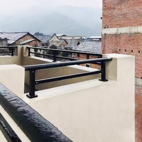 Ringhiera per Balcone Parapetto Terrazze Scale Esterne/Interne con Barre Trasversali Corrimano in Acciaio Zincato per Tetto Recinzione del Corridoio Impermeabile e Antiruggine(H 40 cm/15.7 in,L 40 cm/