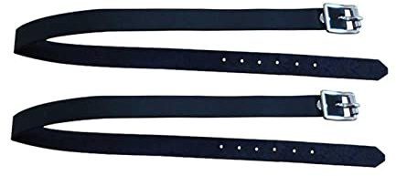 Adjustable PU Leather Spur Straps with Metal Buckles, 2-Pack for Cowboy Boots, Equestrian Riding Safety & Decoration, Perfect Gift for Horse Riders