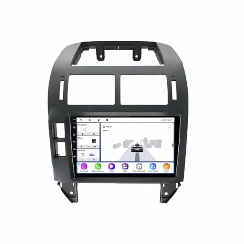 2 DIN Radio Carplay para Volkswagen Polo Mk4 2004-2009 Multimedia Monitor, Bluetooth, WiFi, GPS, Camara Marcha Atras, Radio Receptor FM, Display Airplay, 4 Nuclear 1G+16G