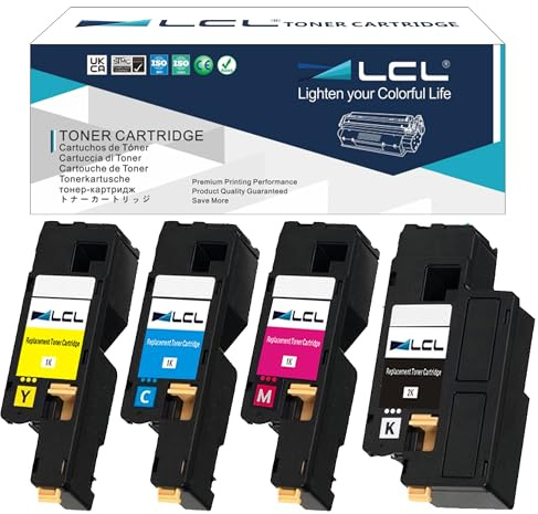 LCL Kompatibel Tonerkartusche Phaser 6000/6010/Workcentre 6015 106R01630 106R1630 106R01627 106R01628 106R01629 (1Schwarz 1Cyan 1Magenta 1Gelb) Ersatz für Xerox Phaser 6000 6010 6010V 6010V N 6015V