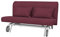 Soferia Sofabezug Kompatibel Mit PS 2er-Bettsofa Sofaüberzug Sofaüberwurf Sofaschoner Cover Wasserabweisend Fleckschutz Softi Rot Bordeaux