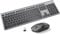 JOYACCESS Rechargeable Wireless Keyboard and Mouse Set, J Wireless Keyboard Mouse with 500mAh Batteries, Portable Slim,2.4Ghz, Silent Ergonomic Mouse for PC/Laptop/Smart TV/Mac/Computer-Black+Gray
