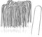 com-four® 100x Erdanker 150x25x3mm aus beschichtetem Stahl - robuste Erdnägel zur Befestigung von Unkrautvlies und Folien - Bodenanker für Garten und Camping - rund (100 Stück - 150x25x3mm)
