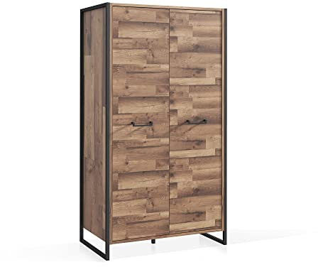 moebel-eins HANIKA Wäscheschrank, Material Dekorspanplatte, eichefarbig/betonfarbig