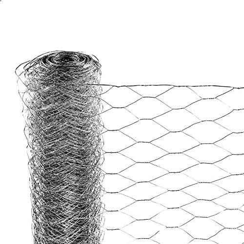 ESTEXO Sechseckgeflecht Volierendraht Kaninchendraht 1 x 25 m Drahtzaun Drahtgeflecht 50 mm Maschenweite Metallzaun Metallgeflecht Hasendraht