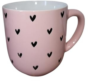 Becher Herzen rosa Tasse Geschenk Kaffeebecher Liebe