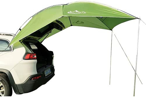 SHINsuke Auto-Heckklappen-Zelt, Markise, Pickup, LKW, Camping, Sonnenschutz, wasserdicht, Regenschutz, SUV, Minivan, Vordach, Schrägheck, Camper Anhänger, Dach (grün)