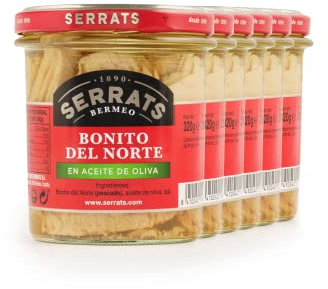 6 Unidades - SERRATS - Bonito del Norte en aceite de oliva 320g