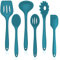Küchenhelfer Set, HaWare 6-teiliges Kochutensilien Set, Antihaft Silikon Küchenutensilien Kochbesteck Set, Hitzebeständiges Kochgeschirr Küchenset zum Kochen & Backen, Leicht zu Reinigen - Blau