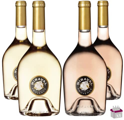 Lot découverte Miraval 4x75 cL - 2 Côtes de Provence Rosé 2021 75cL 13% & 2 Côtes de Provence Blanc 2021 75cL 13%