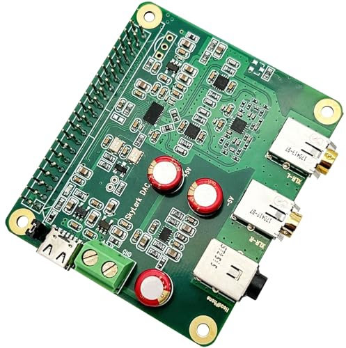 Raspberry Pi HiFi DAC Pro Hat ES9038Q2M Scheda audio PCM DSD Lossless Alta Risoluzione Convertitore Digitale-Analogico Adattatore per Raspberry Pi 4 3B+3B Zero w Zero per Cuffie