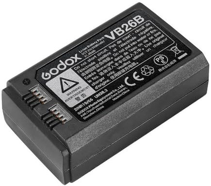 Godox VB26 Li-ion Battery DC 7.2V 2600mAh 18.72Wh Replacement Battery Compatible for Godox V1S V1C V1N V1F V1O V1P Round Head Flash