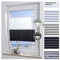 ourdeco® Kombi Doppel-Plissee / 80 x 130 cm weiß/anthrazit/lichtdurchlässig, Blickdicht, verdunkelnd/Farben: Weiß-Weiß, Beige-Weiß, weiß-anthrazit