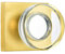 COOLNEWS Passage Function Clear Crystal Glass Door Knobs Interior, Modern Gold Door Knob with Square Plate, Satin Brass Finish