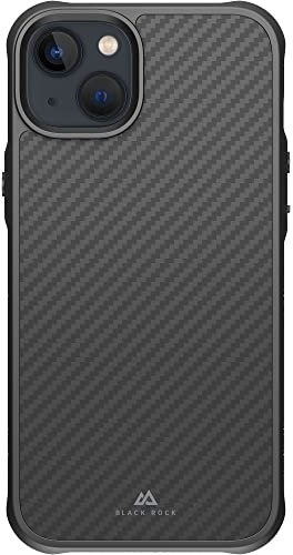 Black Rock - Hülle Carbonhülle Robust Case Real Carbon Passend für Apple iPhone 14 Plus I Karbon Handyhülle, Fiber Cover (Carbon Schwarz)