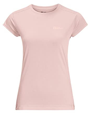 Jack Wolfskin Damen Prelight S/S W T-Shirt, Rose Smoke, M