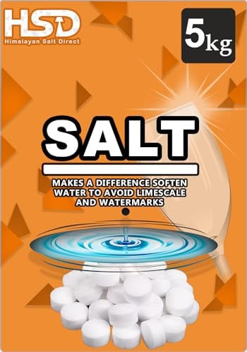 5 Kg Salt Tablets | Water Softener | Food Grade | Compatible to All Water Softner Machines Genuine British water softener salt tablets 5kg, Salt Tablet 1 pack