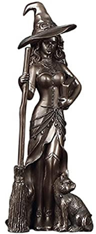 Hexenstatue -Dekoration Fliegender Besen Hexenschktern Ornament Witch Figur Kollektion Home Office Table Model Geschenk