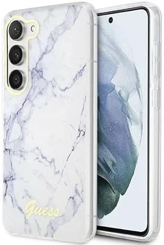 GUESS GUHCS23MPCUMAH Hülle für S23+ S916 Weiss hardcase Marble
