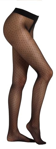 Camano Damen Strumpfhose diamonds 'n' dots 1er Pack M black