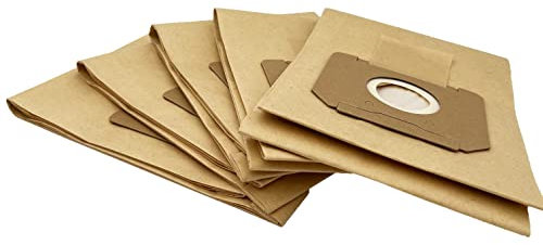Lot de 5 sacs filtrants pour Kärcher 6.904-210.0 - En papier - 2 couches - Compatible avec Kärcher NT 360 NT 361 NT 35/1