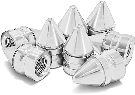 CGEAMDY Ventilkappen Auto, Reifenventilkappen, Ventilkappen Aluminium mit Gummiring Dichtung, für PKW-Reifen, SUV, Motorrad, LKW, Fahrrad, gegen Verschmutzung (Silber)