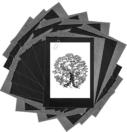 120 Blatt Kohlepapier, schwarzes Graphit Transferpapier, Transparentpapier, Mehrzweck-Transferpapier, Bastelzubehör, Geeignet für Metall, Papier, Glas, Holz (9 * 13 Zoll)
