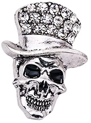 Perfeclan Totenkopf Anstecknadeln, Kristall Broschen, Corsage, Damen Und Herren Kragennadeln, Schmuck