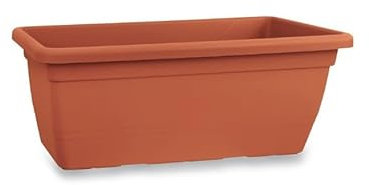 Generico FIORIERA ANTHEA VASO DA FIORI RETTANGOLARE CASSETTA PER FIORI VARIE MISURE E COLORI (50X25X24H, TERRACOTTA)