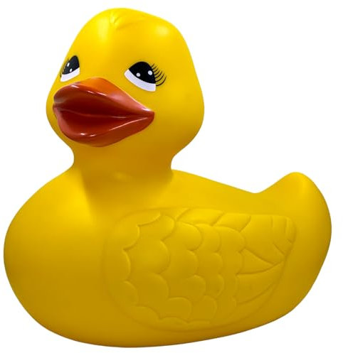 MIJOMA Canard de bain géant - Idéal pour les enfants et les adultes - Matériau durable de qualité supérieure - Modèle XXL de 25 cm de hauteur - Jaune