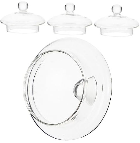 OUNONA 4 Stück Zubehör Für Teekannen Deckel Für Wasserkrüge Teefilter Teesieb Deckel Tee-leckage-abdeckungen Austauschbarer Deckel Für Runden Topfdeckel Glas