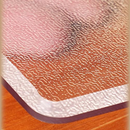 Transparente Matt Tischschutz,Gefrostet Tischdecken,Schutzfolie abwischbar,Tischmatte geruchsneutral,Durchsichtige Tischfolie Wasserdicht,Schreibtisch Kein Schrumpfen,für Zuhause (1.5mm,60x60cm)