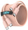 ANMIEL USB C to C 100W 2M 2M Charging Cable for iPhone 15/15 Pro, iPad Mini 6, iPad Air 4, MacBook Pro, Samsung Galaxy S23+/S23 Ultra (Pink)