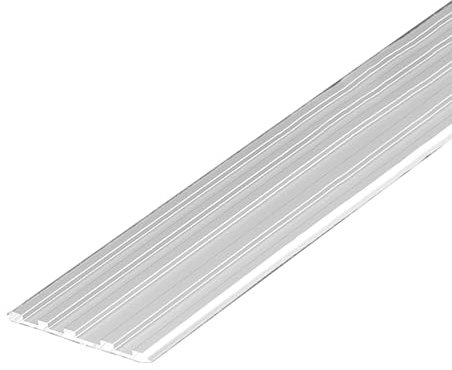 Treppenkantenprofil Aluminiumtreppenkantenschutz, Treppenkanten Im Innen- und Außenbereich, rutschfeste Treppenkantenkante für Vinylböden, Lückenübergangsstreifen (Color : Silver)