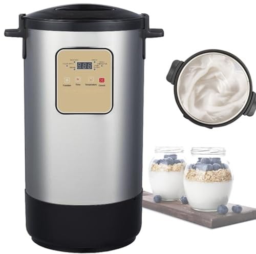 Quixnova 12L Automatic Yogurt Natto Maker Machine - Adjustable Temperature & Time Control - Stainless Steel Inner - for Home Kitchen Bar Enzymes Rice Wine Dough Fruit Vinegar