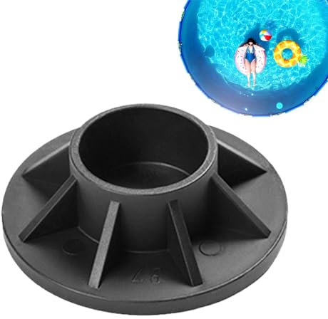 Tapa de soporte de piscina – 7,4 x 2,5 cm, repuesto para patas de piscina, base de patas de piscina, piezas de piscina de marco de metal, pie base, tapa vertical para piscinas rectangulares pequeñas
