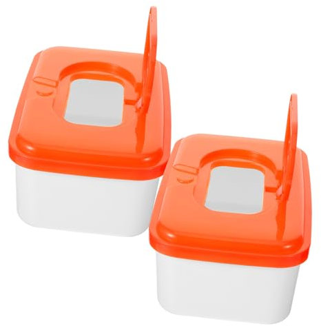 HOOTNEE Baby Wipe Dispenser Container Pp Plastic High-profile Baby Wipes Case 2pcs Random Color Portable Storage Box for Travel and Outdoor