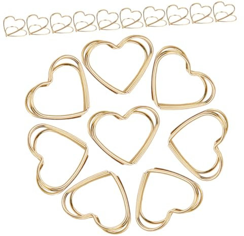 Tofficu 32pièces Porte- De Table Forme De Cœur Support Numéro De Table Clips Photos Et Mémos Pour Événements Et