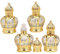 Dynaeuty 15ml Ätherische Öle Roller Glasflaschen, 4 Stück Gold Flasche Leer, Nachfüllbar Rollon Flaschen für Öle, Duftstoff, Kosmetika, Massagen (C)