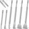 SDS Plus Meißel Set Fliesenmeißel Spatmeißel Sds Max Flachmeißel Spitzmeißel Breitmeißel Bohrmeißel Spachtelmeißel 6 tlg. Meiselset für Bohrhammer Fliesen Fliesenkleber Beton