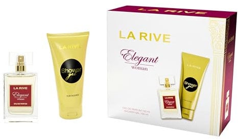 La Rive Elegant Woman Geschenkset – Eau de Parfum 100 ml & Duschgel – Blumig-orientalischer Damenduft mit Safran, Jasmin & Amber