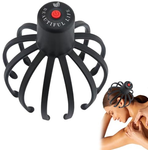 Head Massager Scalp, massaggiatore per testa a ragno, massaggiatore elettrico per alleviare lo stress, massaggiatore elettrico per massaggiare la testa